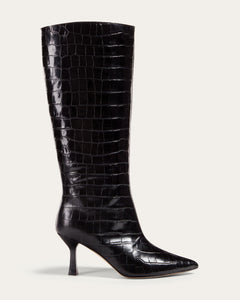 Ana Boot, Black Croc Ana Boots dear-frances 